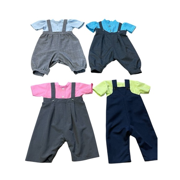 Authentic Amish Mennonite Infant Baby Boy‎ Outfits Jumpers Handmade Lot Of 4